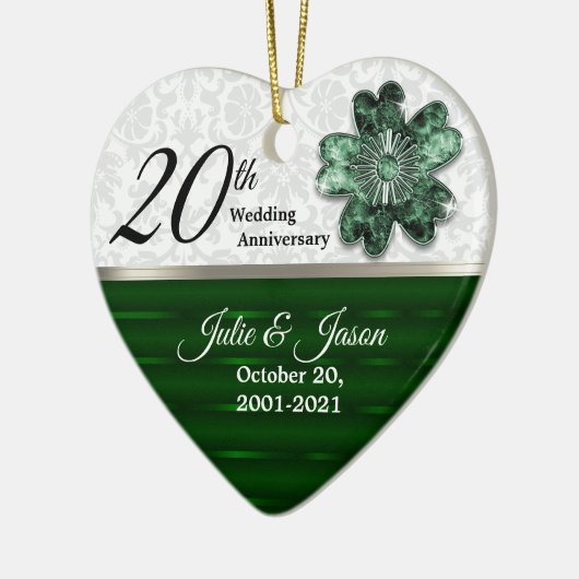 20. Smaragdgrün-Juwel Keramikornament (Links)