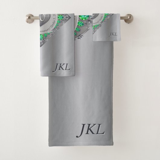 20. Smaragdjubiläum Platinhandtuch Badhandtuch Set (Insitu)