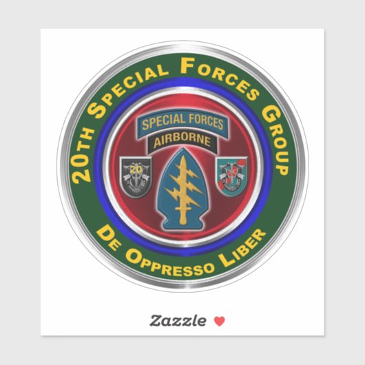 20. Special Forces Group Aufkleber (Blatt)