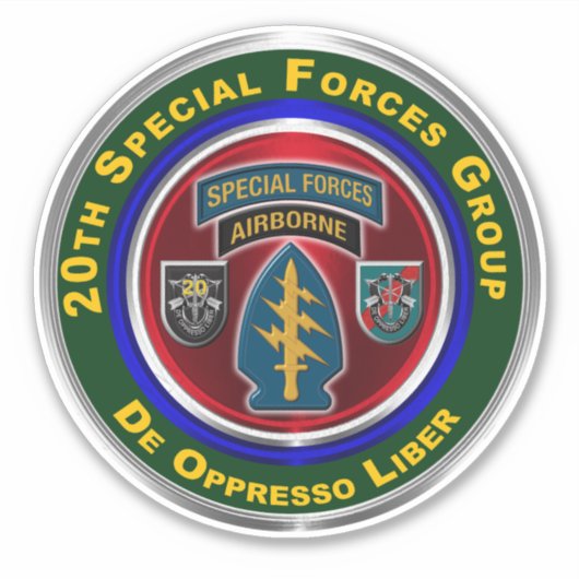 20. Special Forces Group Aufkleber (Vorderseite)