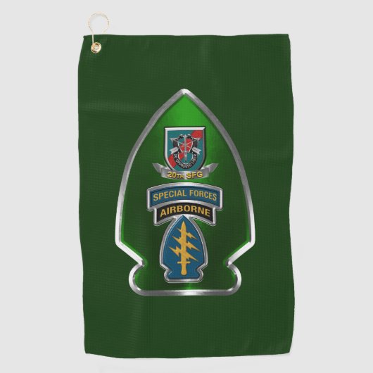 20. Special Forces Group Golfhandtuch (Vorderseite)