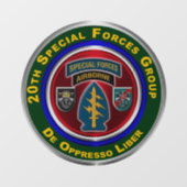 20. Special Forces Group (Im Flugzeug) Fensteraufkleber (Blatt)