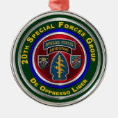 20. Special Forces Group (Im Flugzeug) Ornament Aus Metall (Vorne)