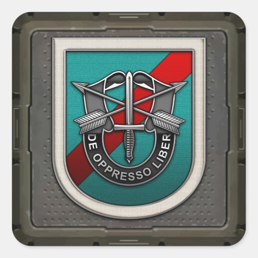 20. Special Forces Group Quadratischer Aufkleber (Vorderseite)