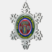 20. Special Forces Group Schneeflocken Zinn-Ornament (Rechts)