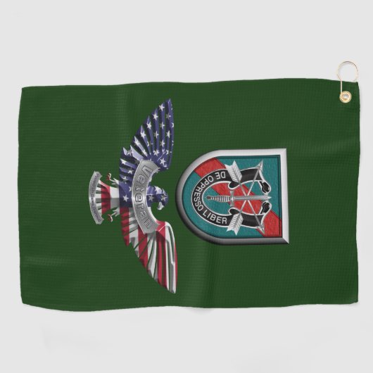 20. Special Forces Group Veteran Eagle Golfhandtuch (Horizontal)