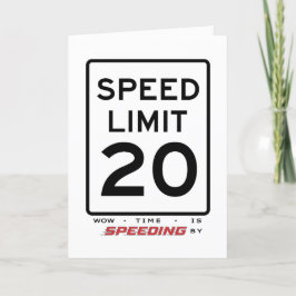 20. Speed Limit Geburtstagskarte Dankeskarte