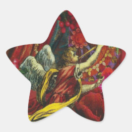 20 Sternenförmige Stickers mit Weihnachtsgel