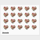 20 Stickers Coral auf Misty Green (Blatt)