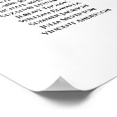 20 Tabelle Einfache elegante Hochzeitskarte Poster (Ecke)