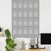 20 Tabelle Große Hochzeitstabelle - Jede Farbe Poster (Heimbüro)