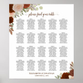 20 Tabelle Rustikale Rose Herbst Hochzeitstabelle Poster (Vorne)