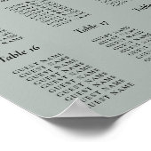 20 Tabelle Sitzdiagramme grün anzeigen Poster (Ecke)