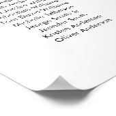 20 Tabellen - Begrüßungsdiagramm Poster (Ecke)