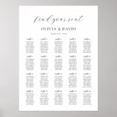 20 Tabellen Einfach Sitzplan finden Poster (Vorne)