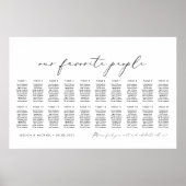 20 Tabellen Unsere Lieblings-Sitzplan Poster (Vorne)