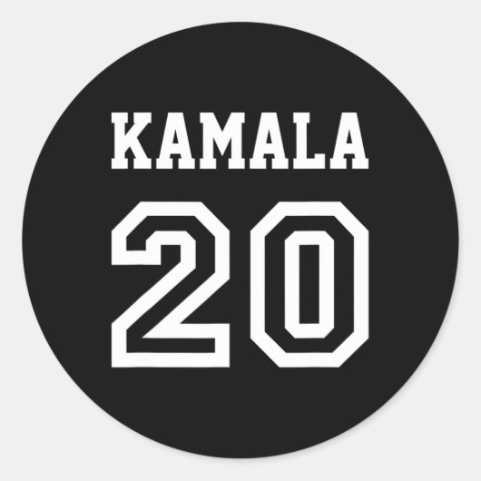20 Team Kamala Harris 2020 Runder Aufkleber (Vorderseite)
