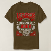 20 th Birthday Tee Legends Born In November 2002 2 (Design vorne)