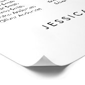 20 Tisch Elegant unsere Lieblings-Sitzkarte Poster (Ecke)