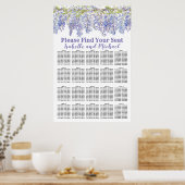 20-Tisch-Hochzeitstabelle für Wasserfarben mit Blu Poster (Küche)