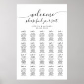 20 Tische Begrüßung 200 Gäste Sitzplan Poster (Vorne)