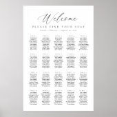 20 Tische Willkommen Sitzplan Poster (Vorne)