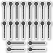 20 Transparente Siegel für die Sicherheit von Lipp Aufkleber (Vorderseite)