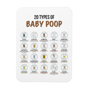 20 Typen von Baby Gekackt Kühlschrankmagnet 3x4 Magnet