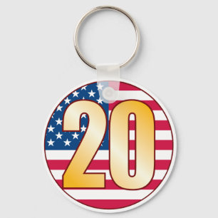 20 USA-Gold Schlüsselanhänger