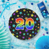 20. Veranstaltung: Bold, Fun, Colorful Rainbow 20 Pappteller (Party)