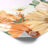 20% Verkaufszeichen, Frühjahrspalster, rosa Blüten Poster (Ecke)