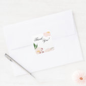 20 Vielen Dank Stickers Baby Pink Cosmos auf Weiß (Umschlag)