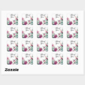 20 Vielen Dank Stickers Tropical Blume auf White (Blatt)