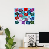 20 Volleyball-Zitate in Farbe Poster (Heimbüro)