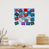 20 Volleyball-Zitate in Farbe Poster (Küche)