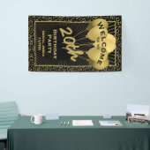 20. Willkommensmuster Black & Gold Random Number P Banner (Messeveranstaltung)