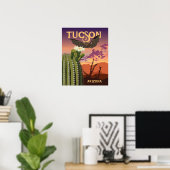 20" x16" Bat und Saguaro Sunset Poster (Heimbüro)