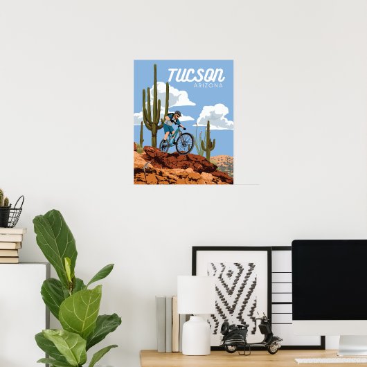 20"x16" Mountainbiking Poster (Heimbüro)