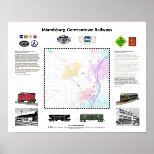 20"x16", Ohio Railways: Miamisburg/Germantown v1d1 Poster