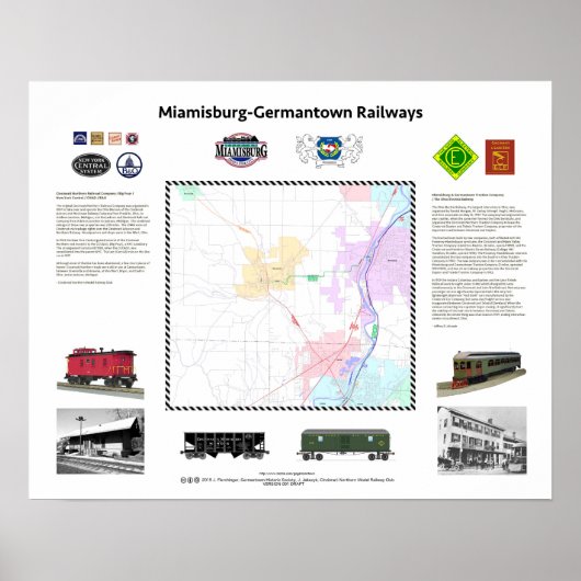 20"x16", Ohio Railways: Miamisburg/Germantown v1d1 Poster (Vorne)