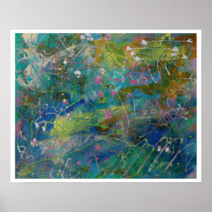 20"x16" Plakat mit weißer Kante, abstrakte Kunst,