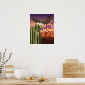 20"x16" Südwest-Bat und Saguaro Poster (Küche)