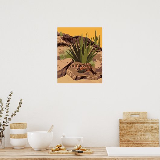20"x16" Südwest Gila Monster Poster (Küche)