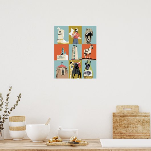 20" x16" Tucson Oddities Poster (Küche)