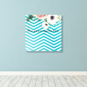 20"x20" Signature CanvasGeometrische Rose Zickzack Leinwanddruck (Insitu (Holzboden))