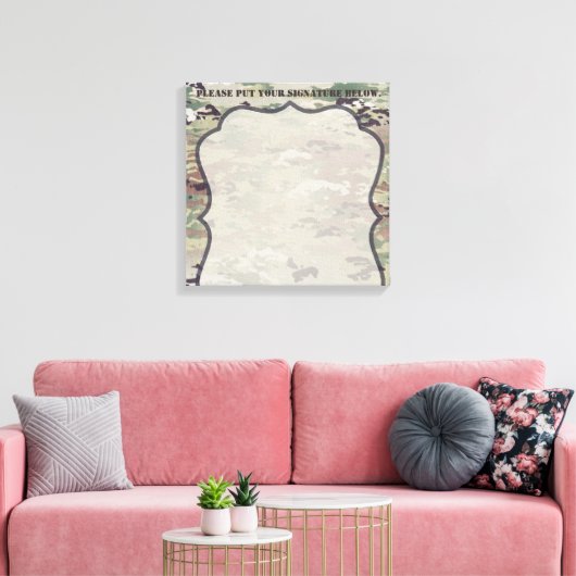 20"x20" Signature Leinwand Army OCP Camouflage Uni (Insitu (Wohnzimmer))