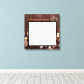 20"x20" Signature-Leinwand Baumwollzweig auf dunkl Leinwanddruck (Insitu (Holzboden))