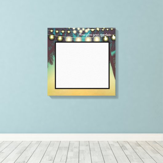 20"x20" Signature Leinwand Beach Sunset Palm Trees (Insitu (Holzboden))