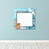 20"x20" Signature Leinwand Blue Wood Barn Door Sti (Insitu (Holzboden))