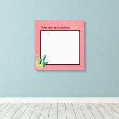 20"x20" Signature Leinwand Bohemisch Cactus Succul (Insitu (Holzboden))